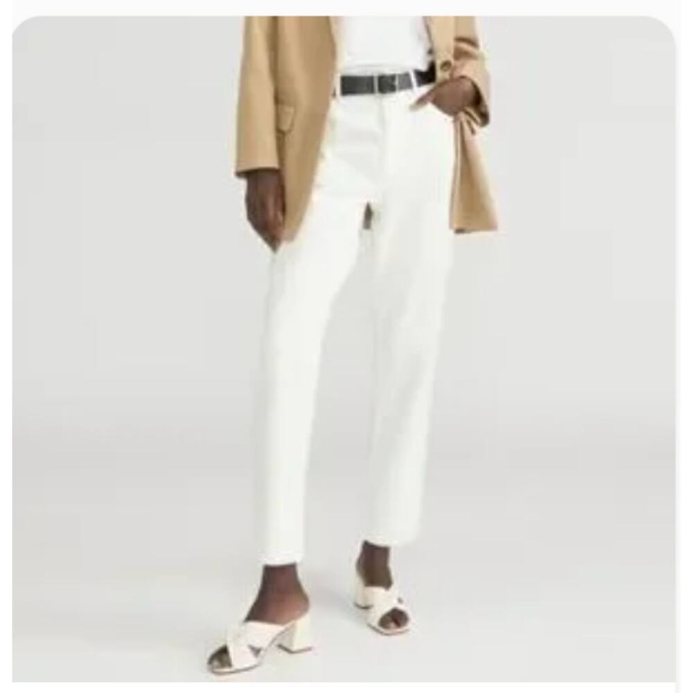 EVERLANE White Cheeky Crop Jean Button-Fly - Size 32 Crop